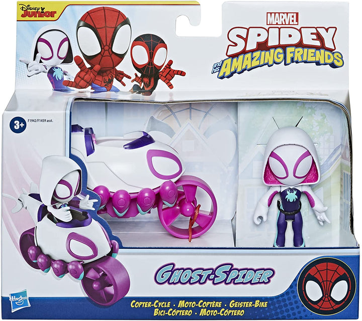 Marvel Spidey and His Amazing Friends Ghost Spider Copter Cycle