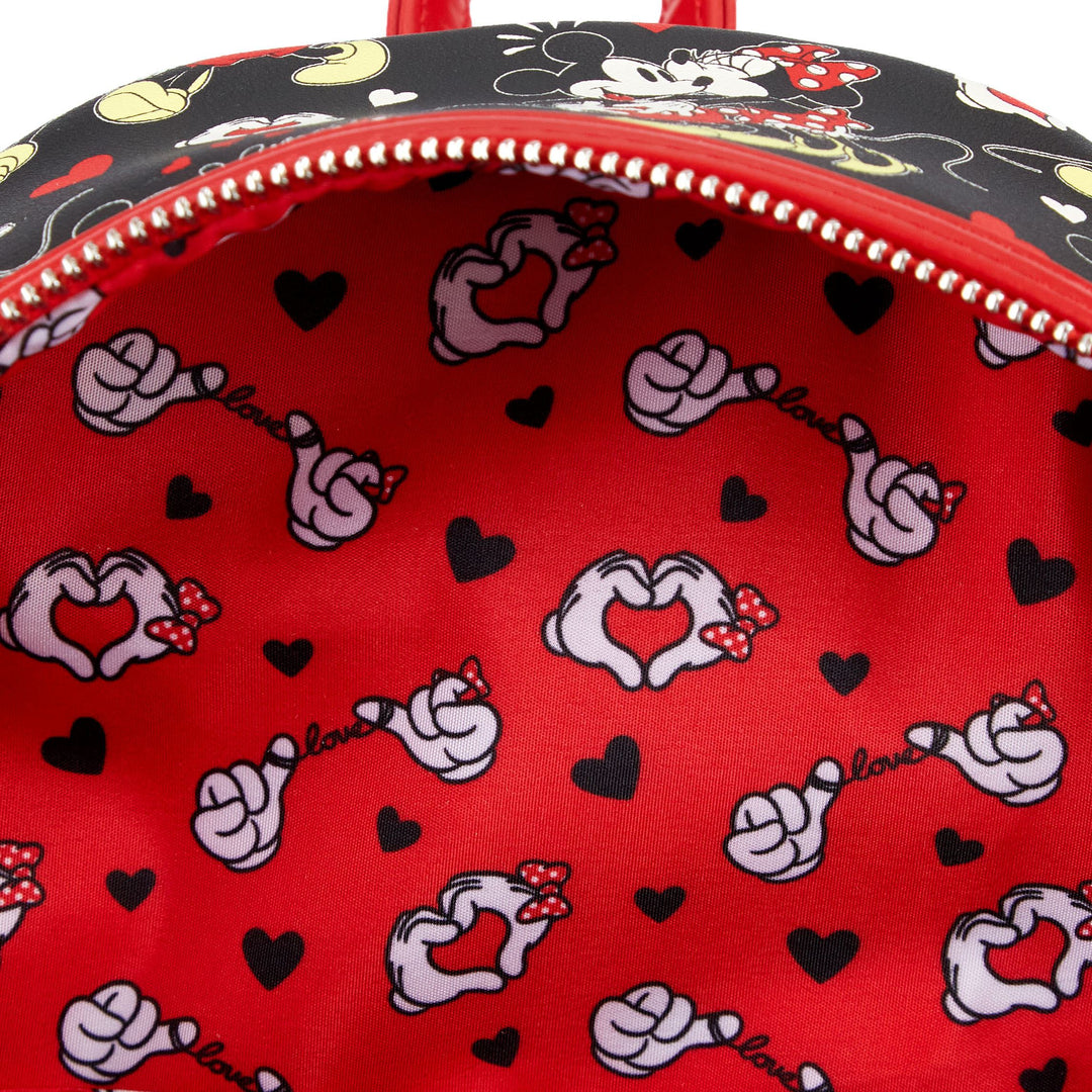 Loungefly Disney Mickey and Minnie Heart Hands Backpack - Infinity Collectables 
