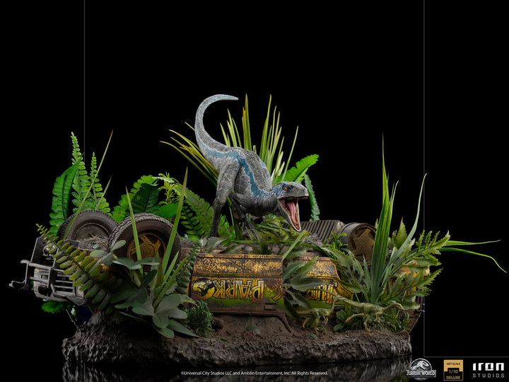 Iron Studios Jurassic World Fallen Kingdom Deluxe Art Scale Statue 1-10 Blue - Infinity Collectables 