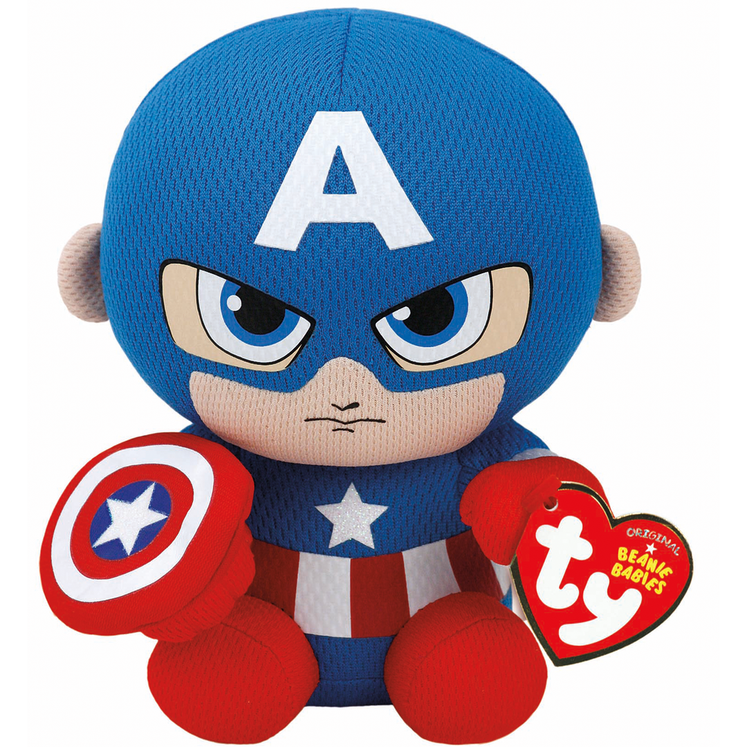Ty Marvel Captain America Beanie Babies Plush