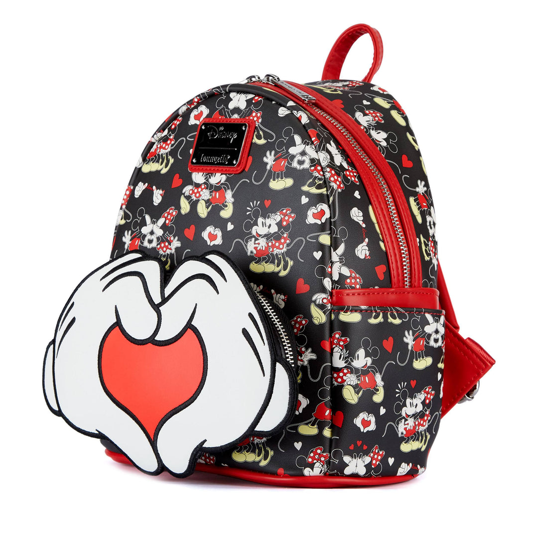 Loungefly Disney Mickey and Minnie Heart Hands Backpack - Infinity Collectables 