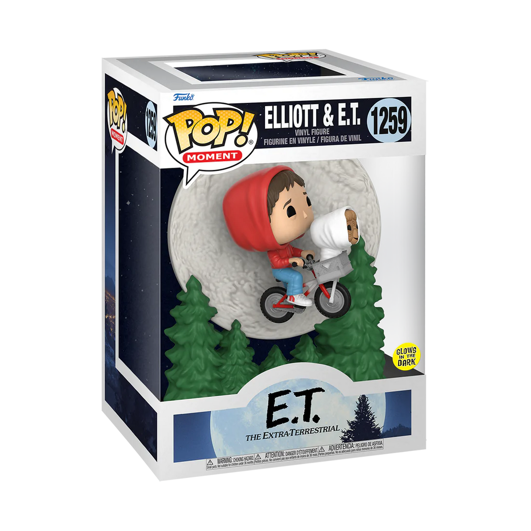 E.T. the Extra-Terrestrial POP! Moment Vinyl Figure Elliot and ET Flying (Glow In The Dark)