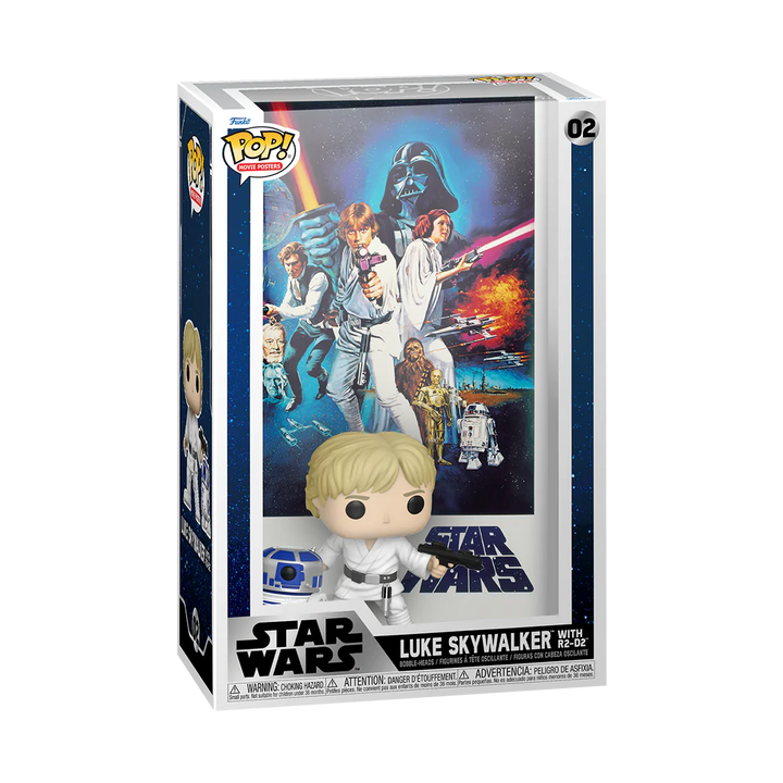 Luke Skywalker With R2-D2 Star Wars A New Hope Movie Poster Funko Pop! Vinyl Figure