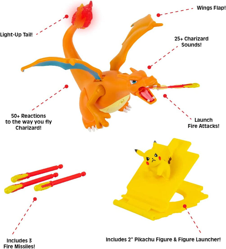 Pokemon Flame & Flight Interactive Charizard Deluxe Figure