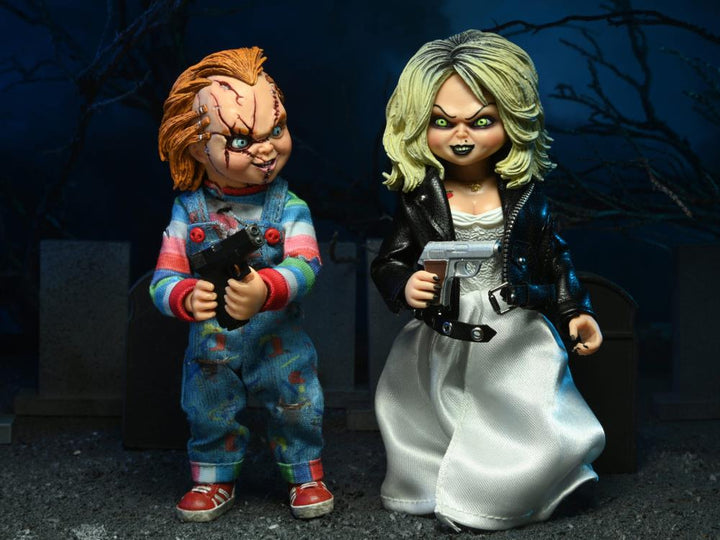 Bride of Chucky 8″ Scale Chucky & Tiffany 2 Pack Clothed Action Figures