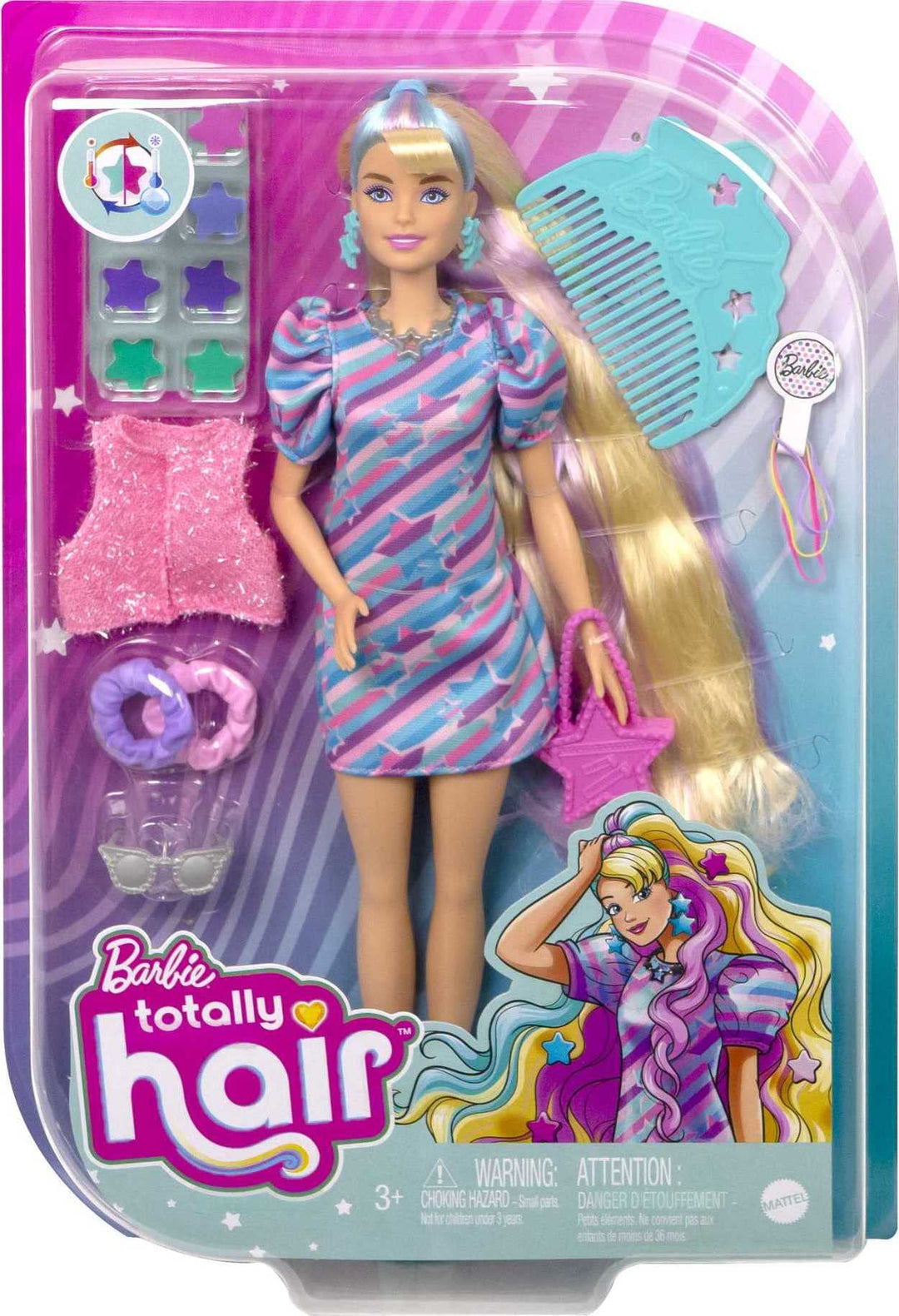 Barbie Totally Hair Doll & Accessories - Star Theme
