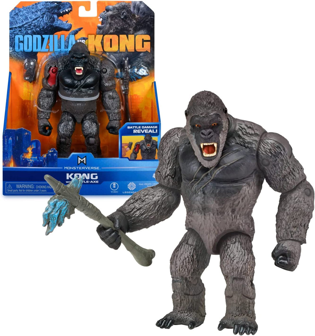 Monsterverse Godzilla Vs Kong 6" Hollow Earth Monsters King Kong With Axe