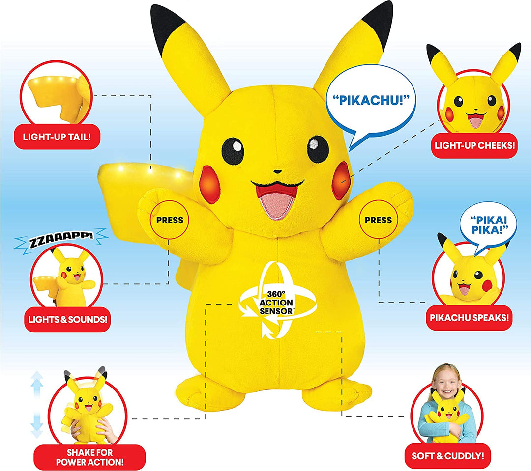 Pokémon Electric Charge Pikachu Interactive Plush