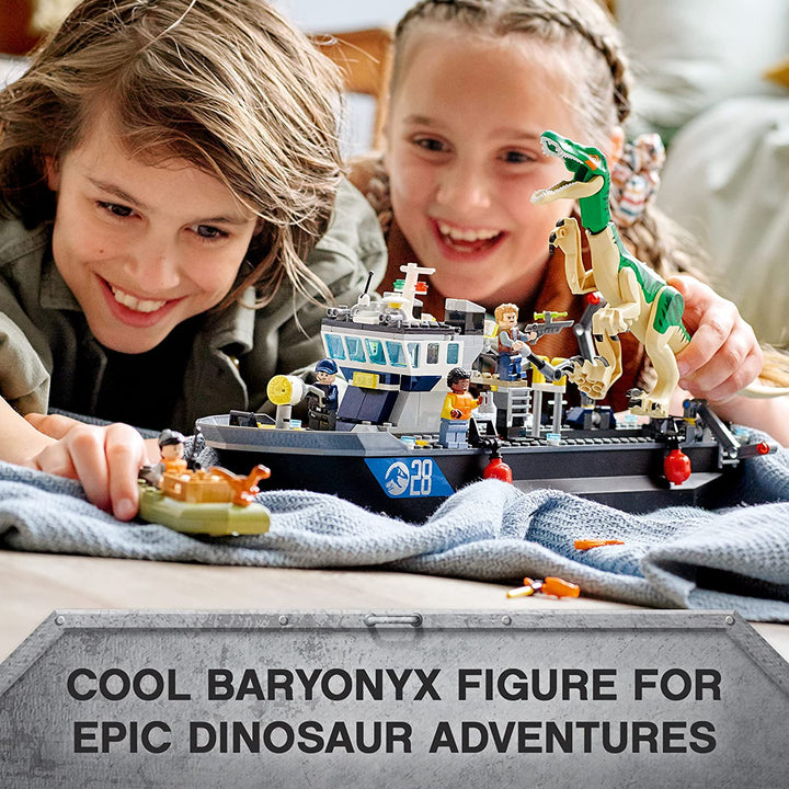 LEGO 76942 Jurassic World: Baryonyx Dinosaur Boat Escape Set