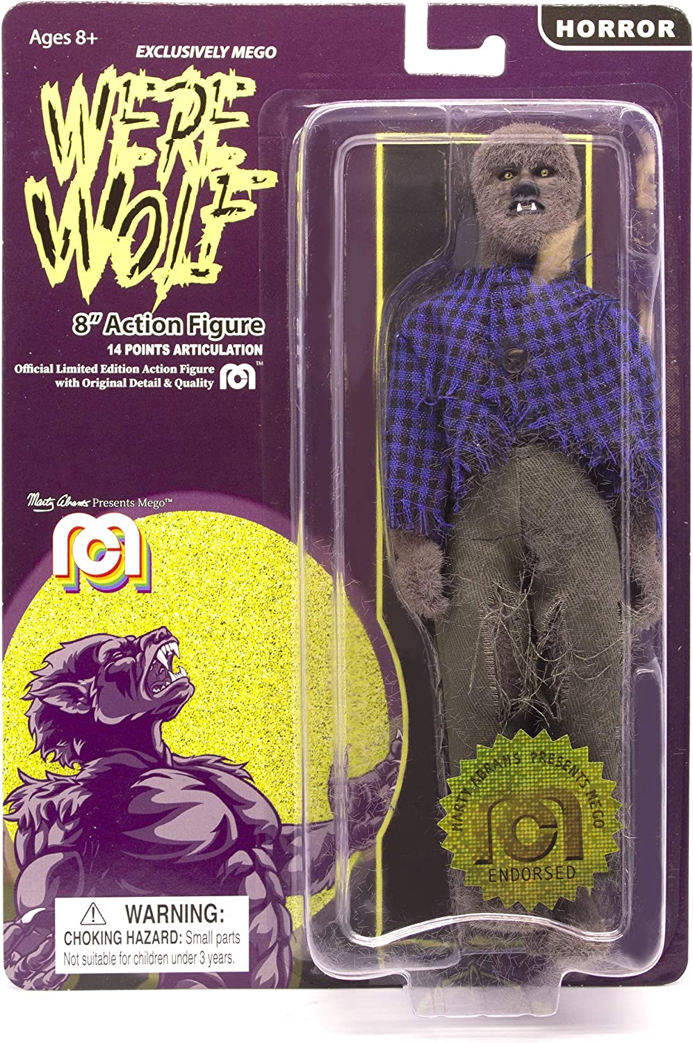 The Wolfman Werewolf (Flocked) 8" Mego Action Figure