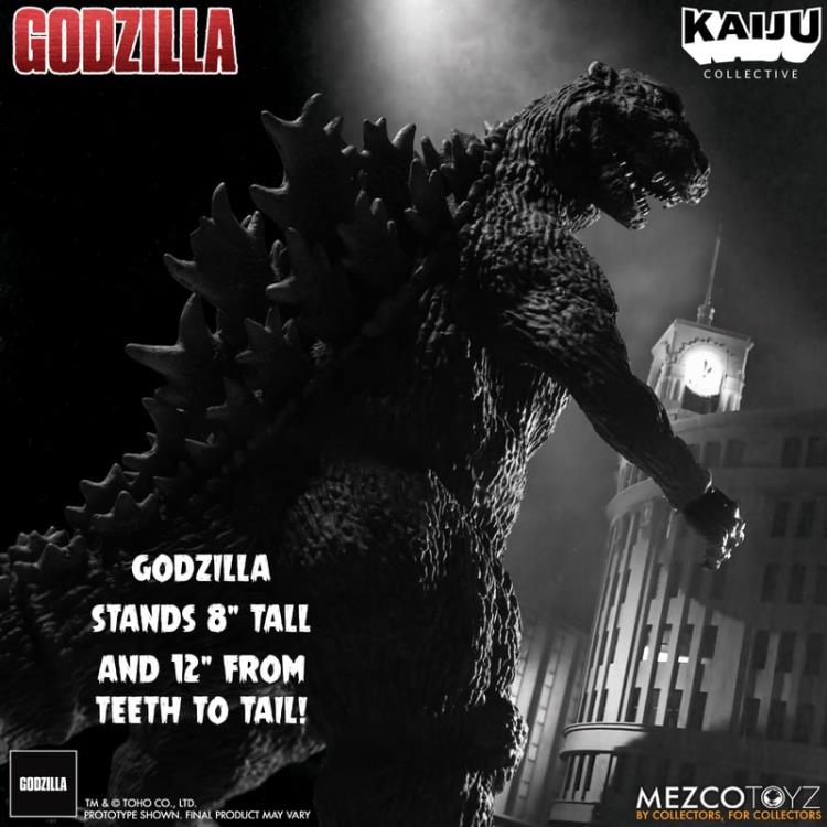 Mezco Godzilla (1954) Kaiju Collective Godzilla (Black & White)