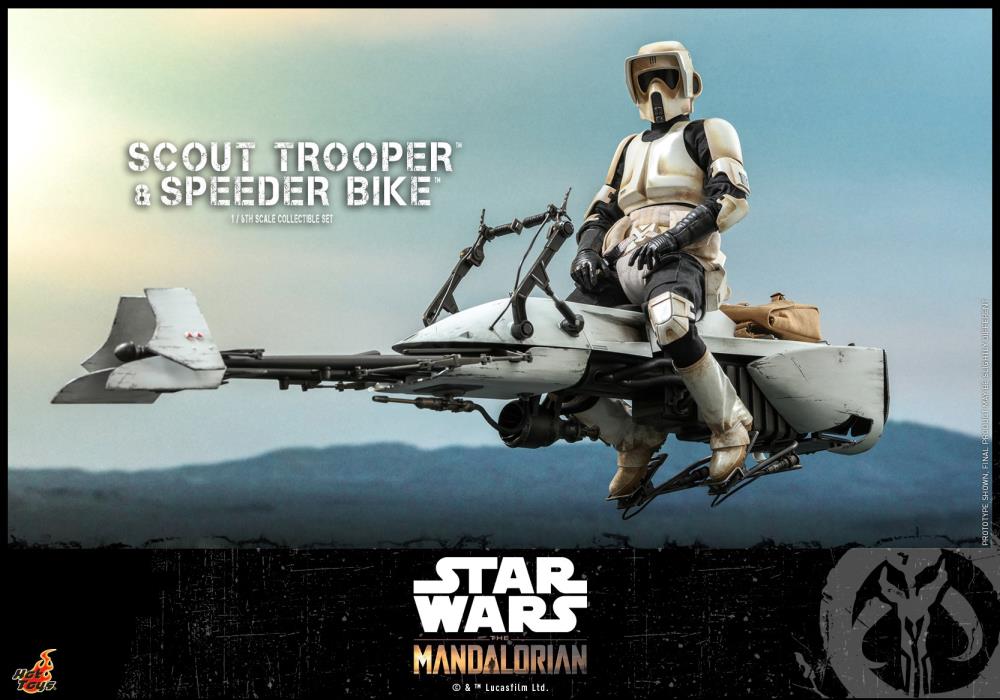 Hot Toys Star Wars The Mandalorian 1/6 Scout Trooper and Speeder Bike