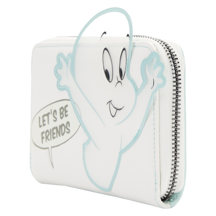 Loungefly Casper the Friendly Ghost Lets Be Friends Zip Around Wallet
