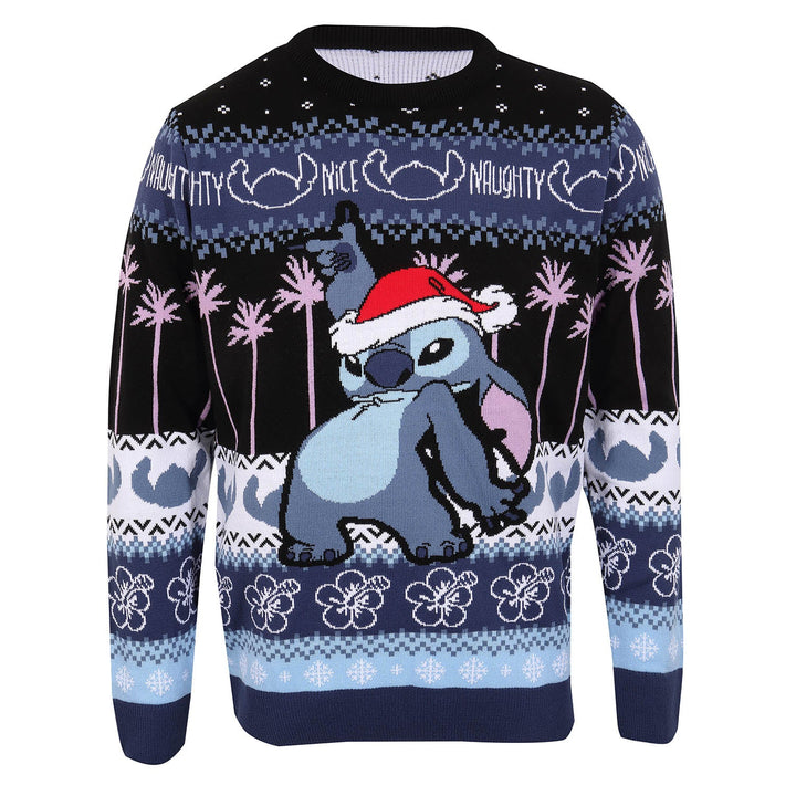 Disney Lilo And Stitch Naughty And Nice Knitted Jumper