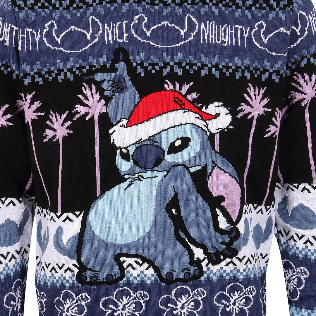 Disney Lilo And Stitch Naughty And Nice Knitted Jumper