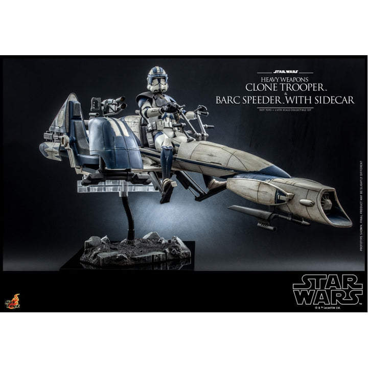 Hot Toys 1:6 Star Wars The Clone Wars Heavy Weapons Clone Trooper and BARC Speeder with Sidecar