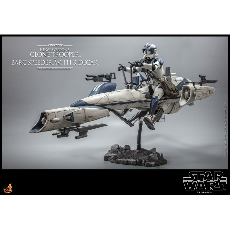 Hot Toys 1:6 Star Wars The Clone Wars Heavy Weapons Clone Trooper and BARC Speeder with Sidecar