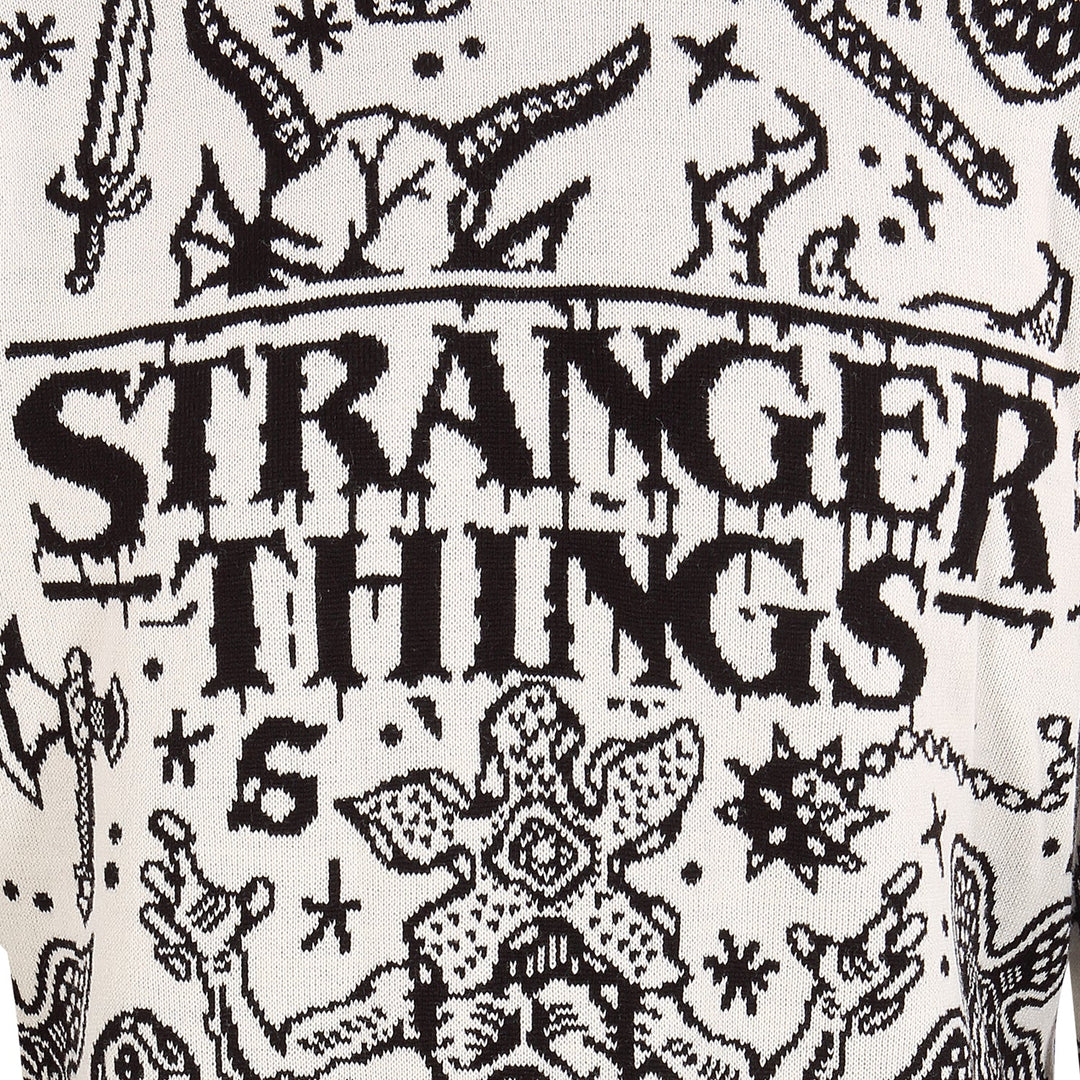 Stranger Things Collage Knitted Jumper