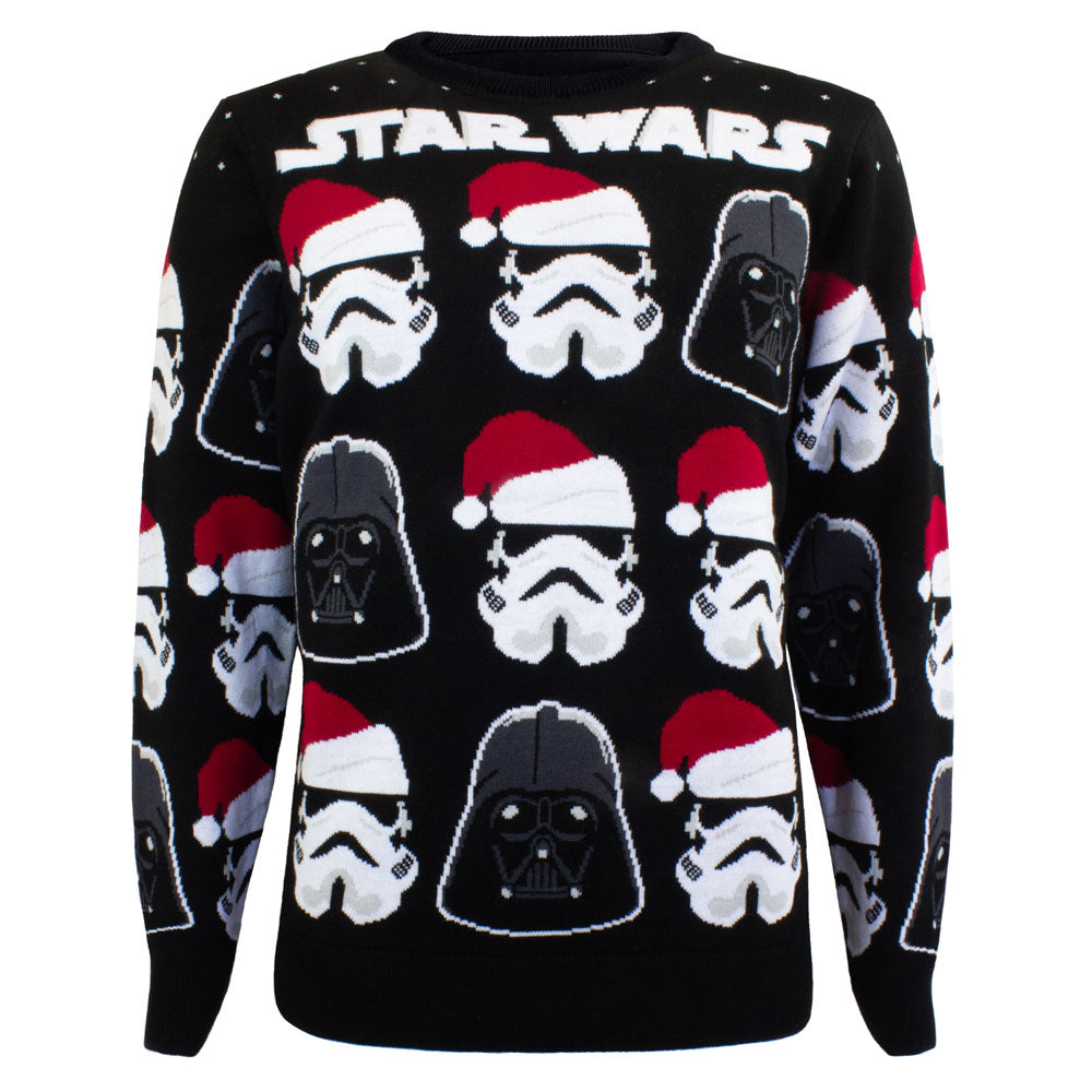 Official Star Wars Darth Vader and Stormtroopers Knitted Unisex Christmas Jumper