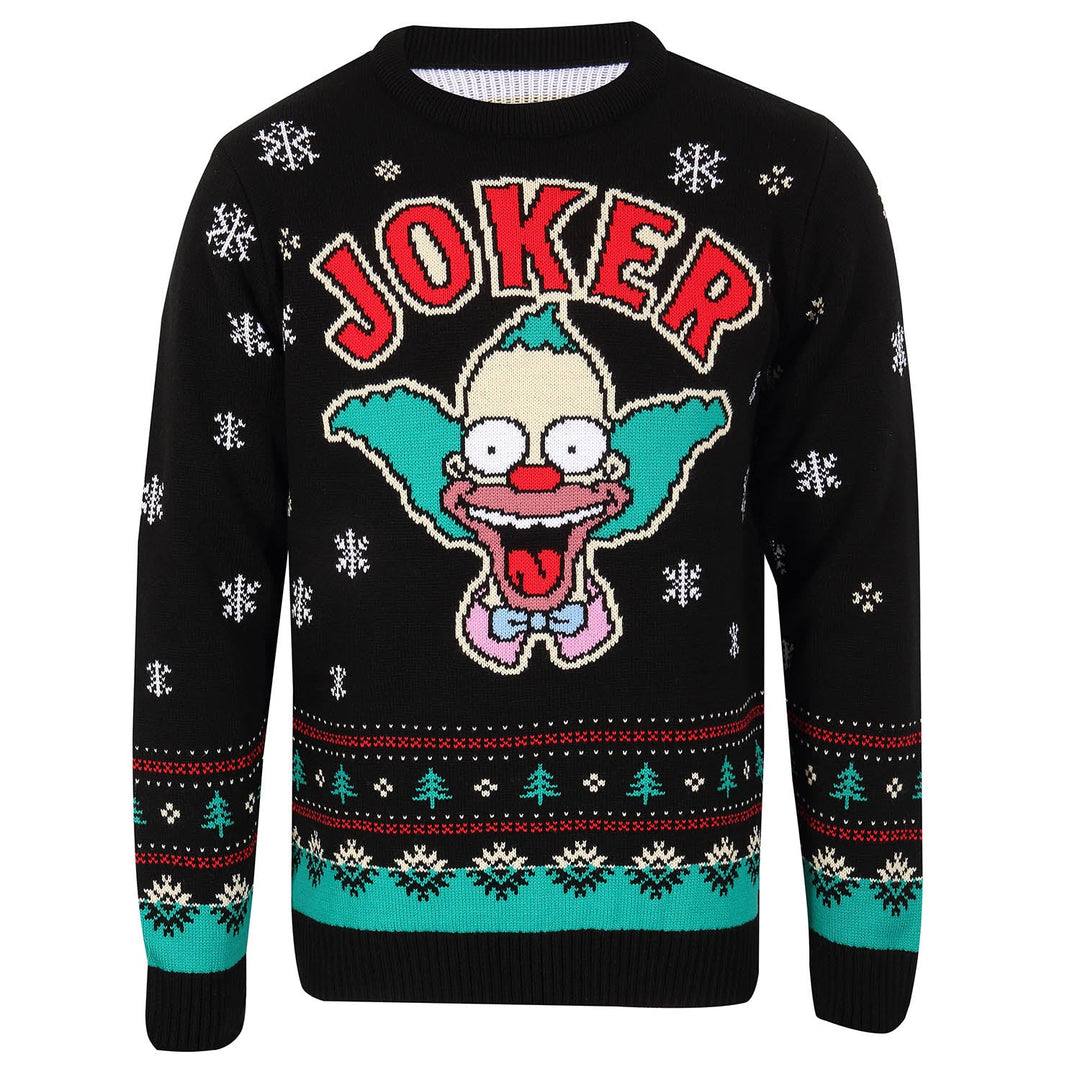 Official Simpsons Joker Krusty the Clown Knitted Unisex Jumper