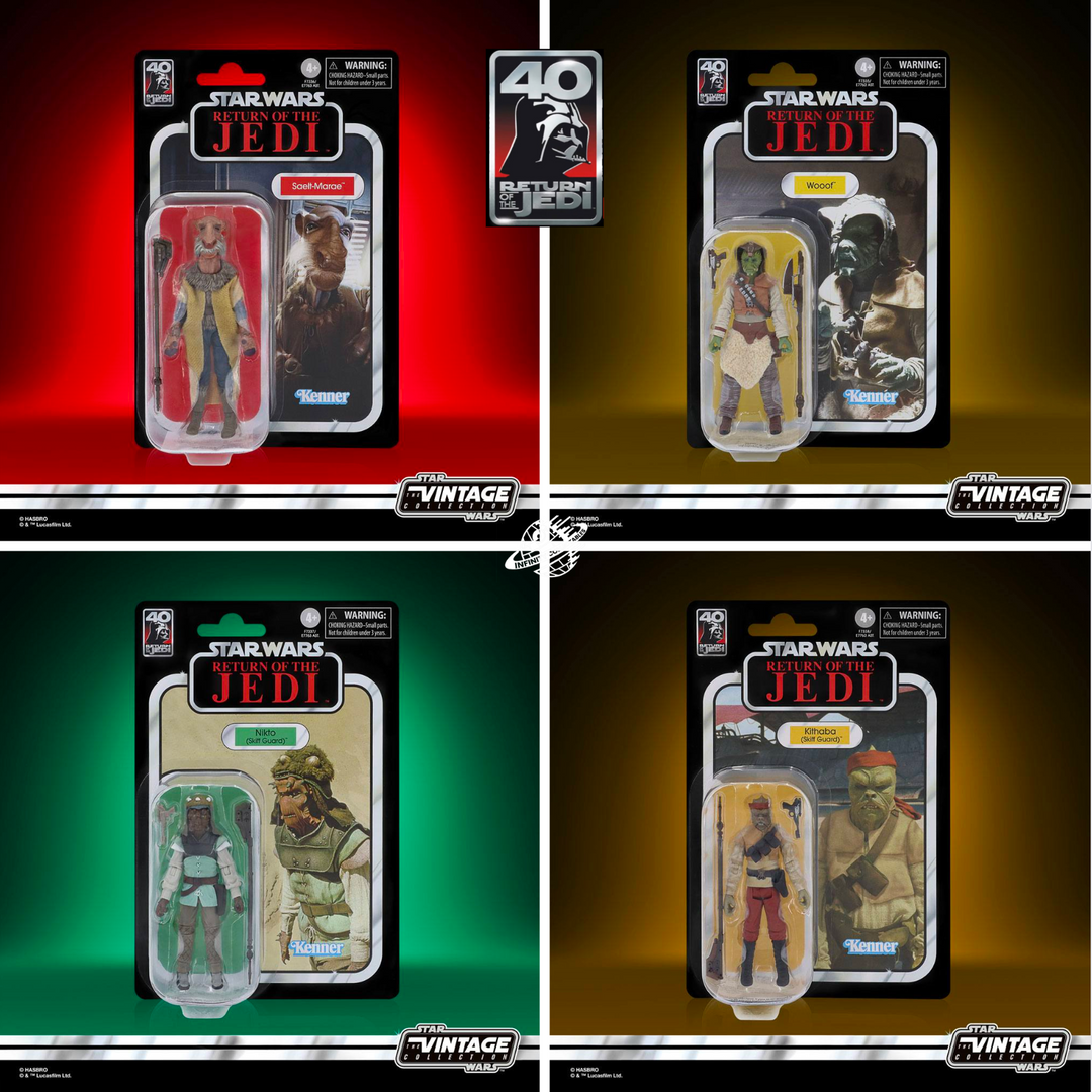 Star Wars The Vintage Collection Return of The Jedi 40th Anniversary Action Figure (4) Bundle