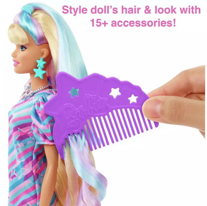Barbie Totally Hair Doll & Accessories - Star Theme