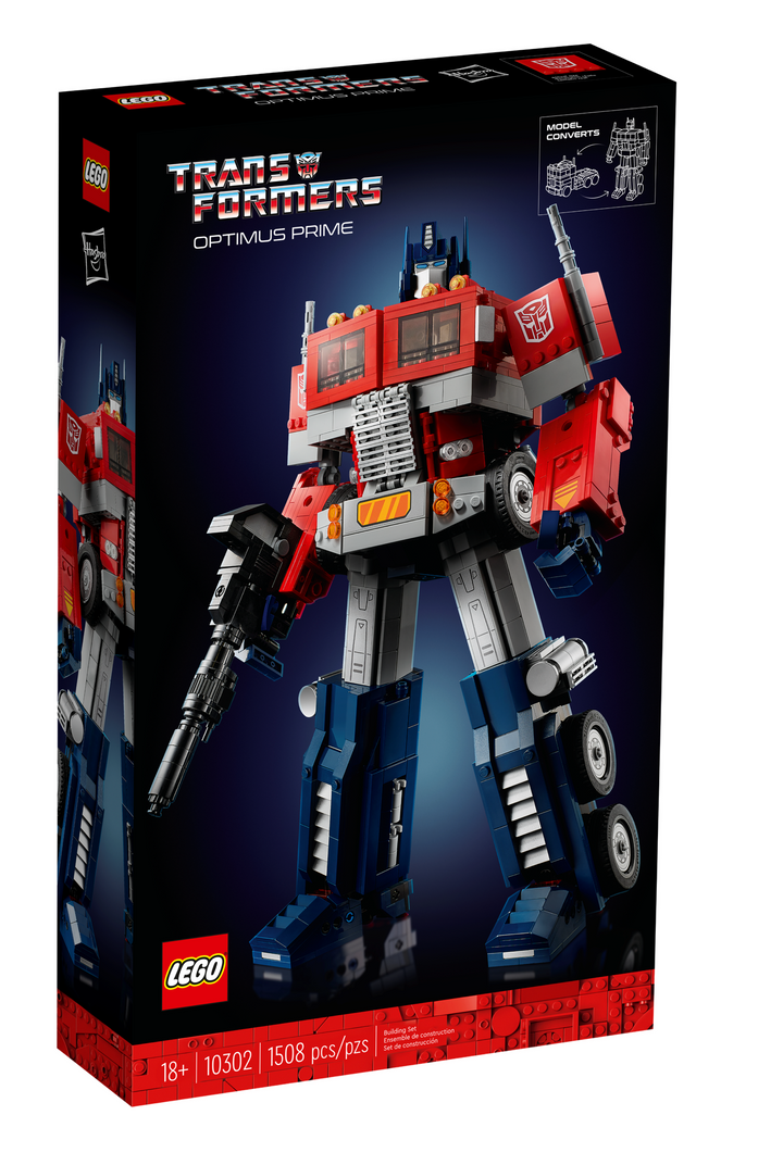 LEGO Icons 10302 Optimus Prime Transformers Robot Model Set