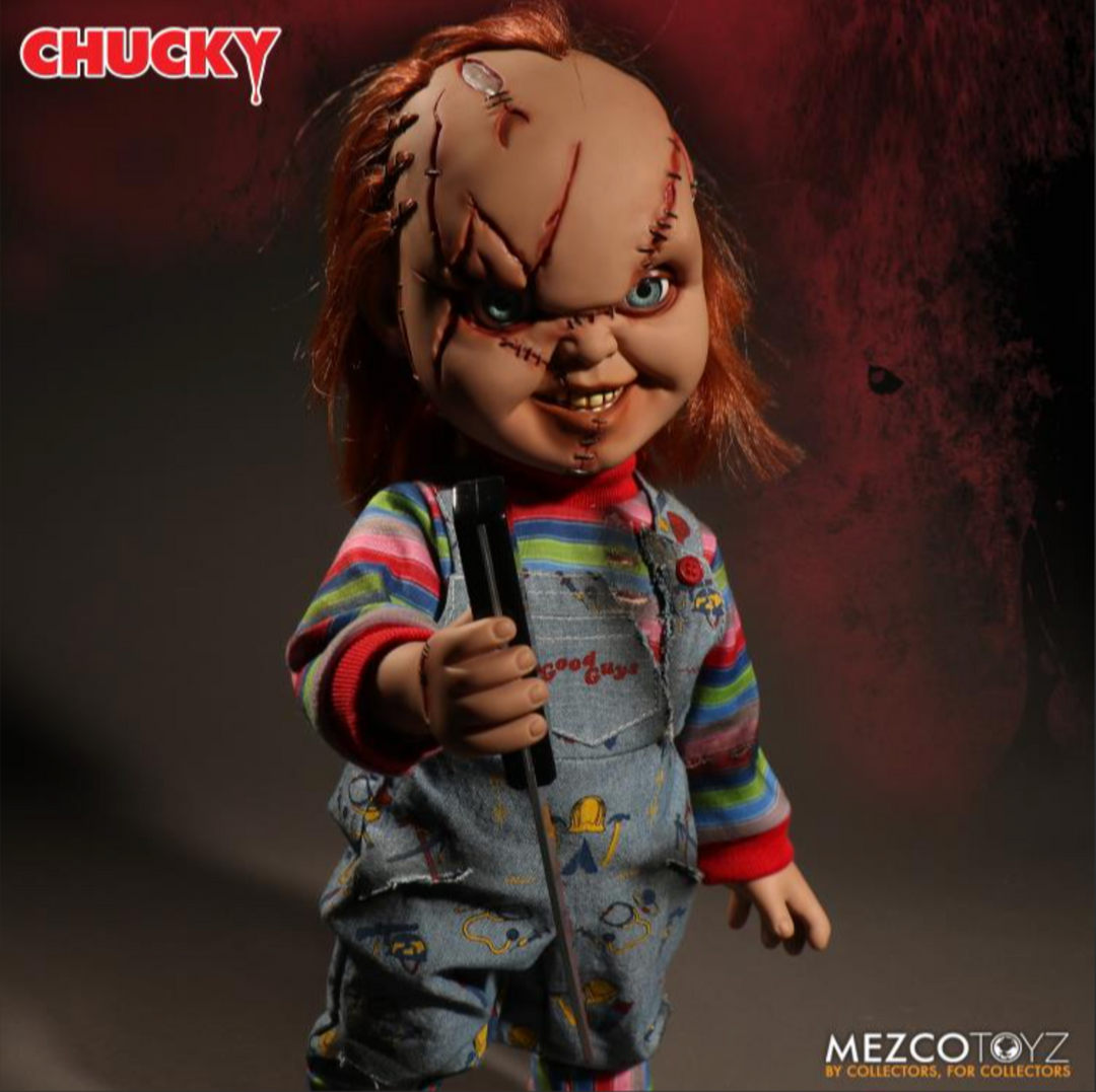 Bride of Chucky Mezco Designer Series Talking Scarred Chucky