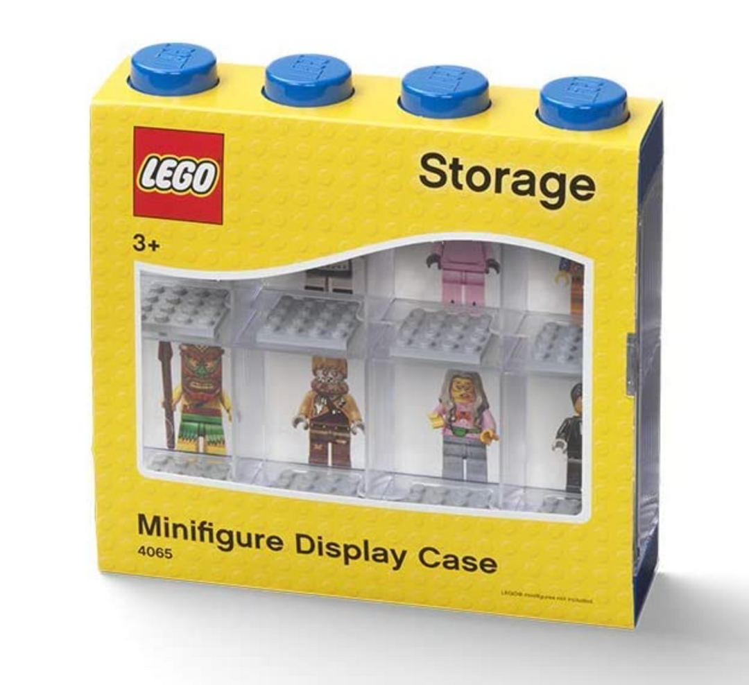 LEGO 8 Minifigure Display Case (Blue)