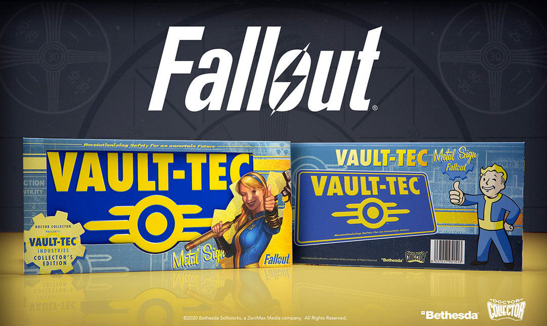 Doctor Collector Fallout Metal Sign Vault-Tec