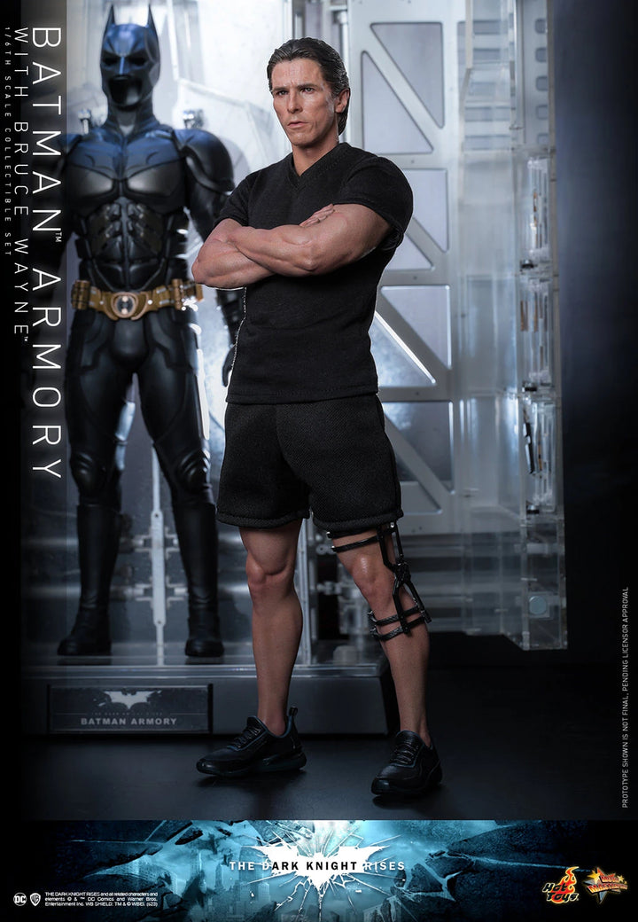 Hot Toys The Dark Knight Rises Batman Armory with Bruce Wayne 1/6th Scale Figure Set