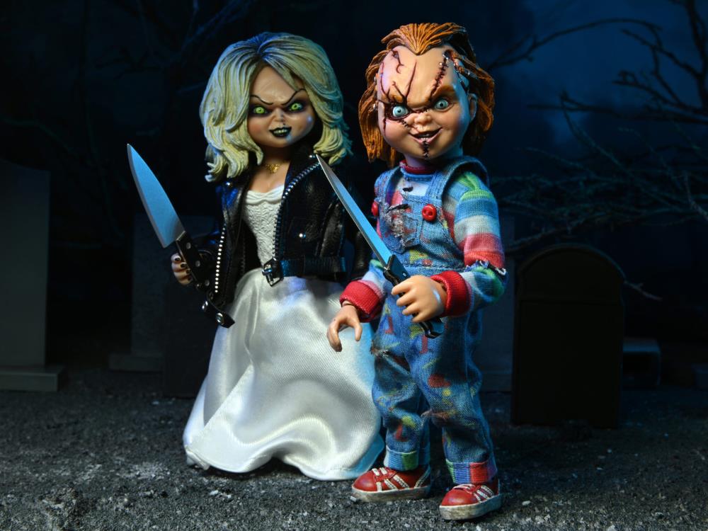 Bride of Chucky 8″ Scale Chucky & Tiffany 2 Pack Clothed Action Figures