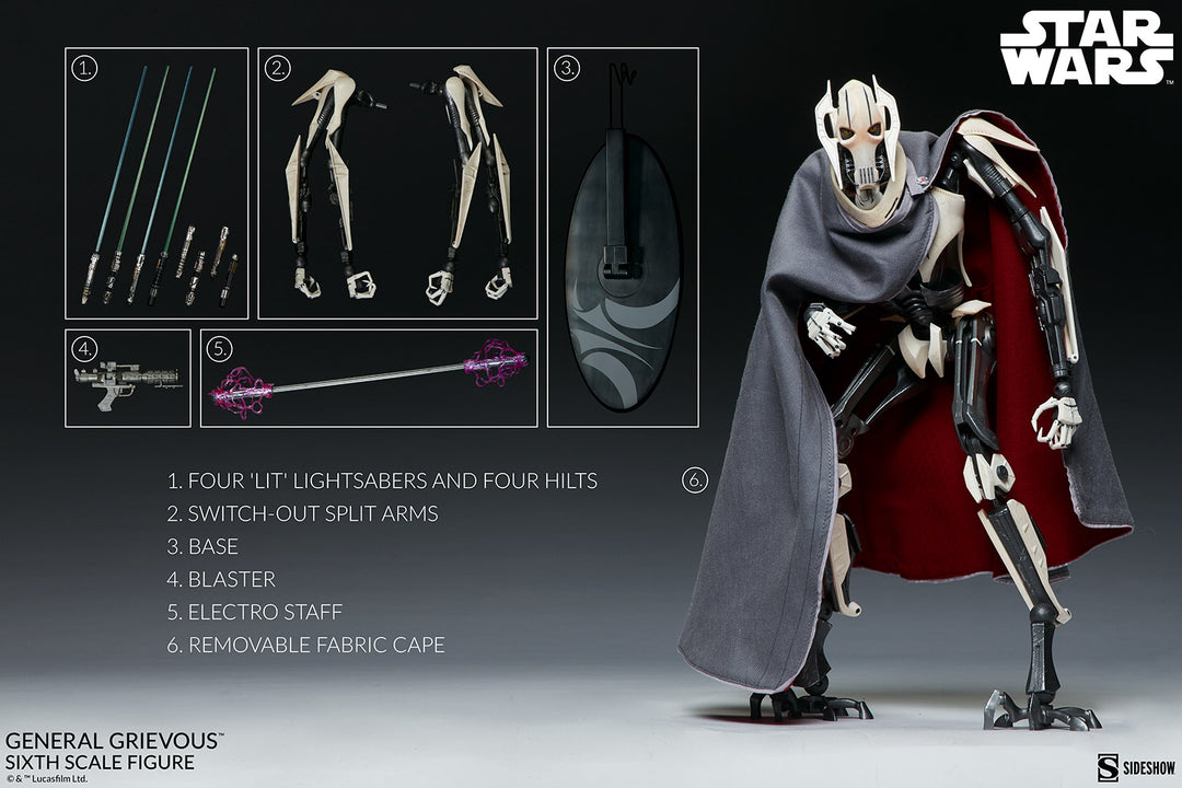 Sideshow Star Wars 1/6 Scale Scale General Grievous Figure