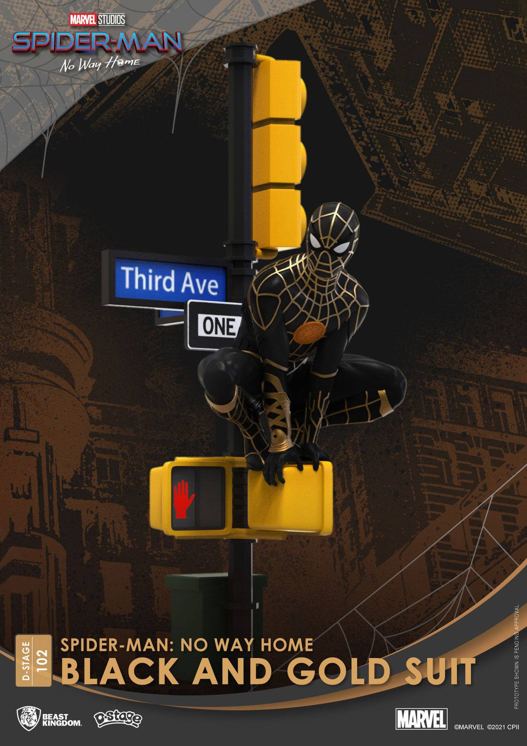 Beast Kingdom Spider-Man: No Way Home D-Stage Diorama - Spider-Man (Black & Gold Suit)