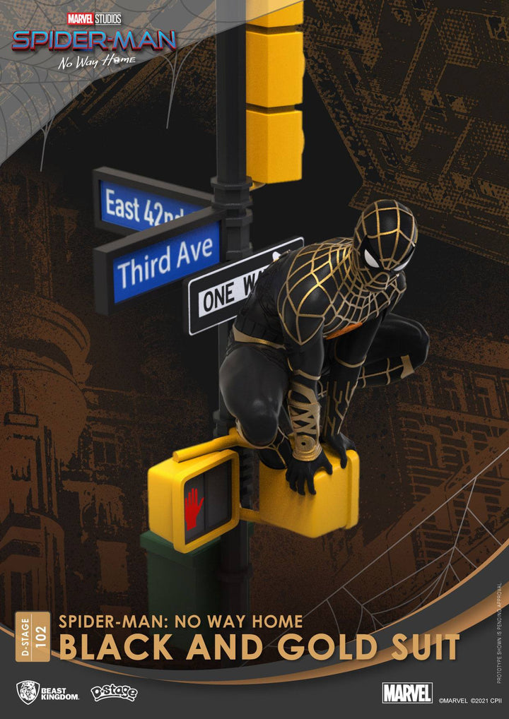 Beast Kingdom Spider-Man: No Way Home D-Stage Diorama - Spider-Man (Black & Gold Suit)