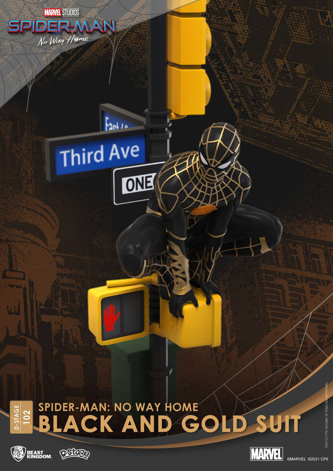 Beast Kingdom Spider-Man: No Way Home D-Stage Diorama - Spider-Man (Black & Gold Suit)