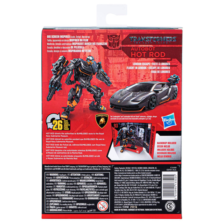Hasbro Transformers Studio Series 93 Deluxe Class Transformers: The Last Knight Autobot Hot Rod