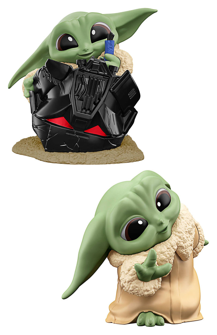 Star Wars The Bounty Collection Series 5 Grogu Figure in Helmet & Peek-A-Boo 2 Pack Bundle