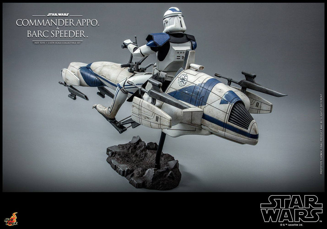Hot Toys 1:6 Star Wars The Clone Wars Commander Appo With BARC Speeder