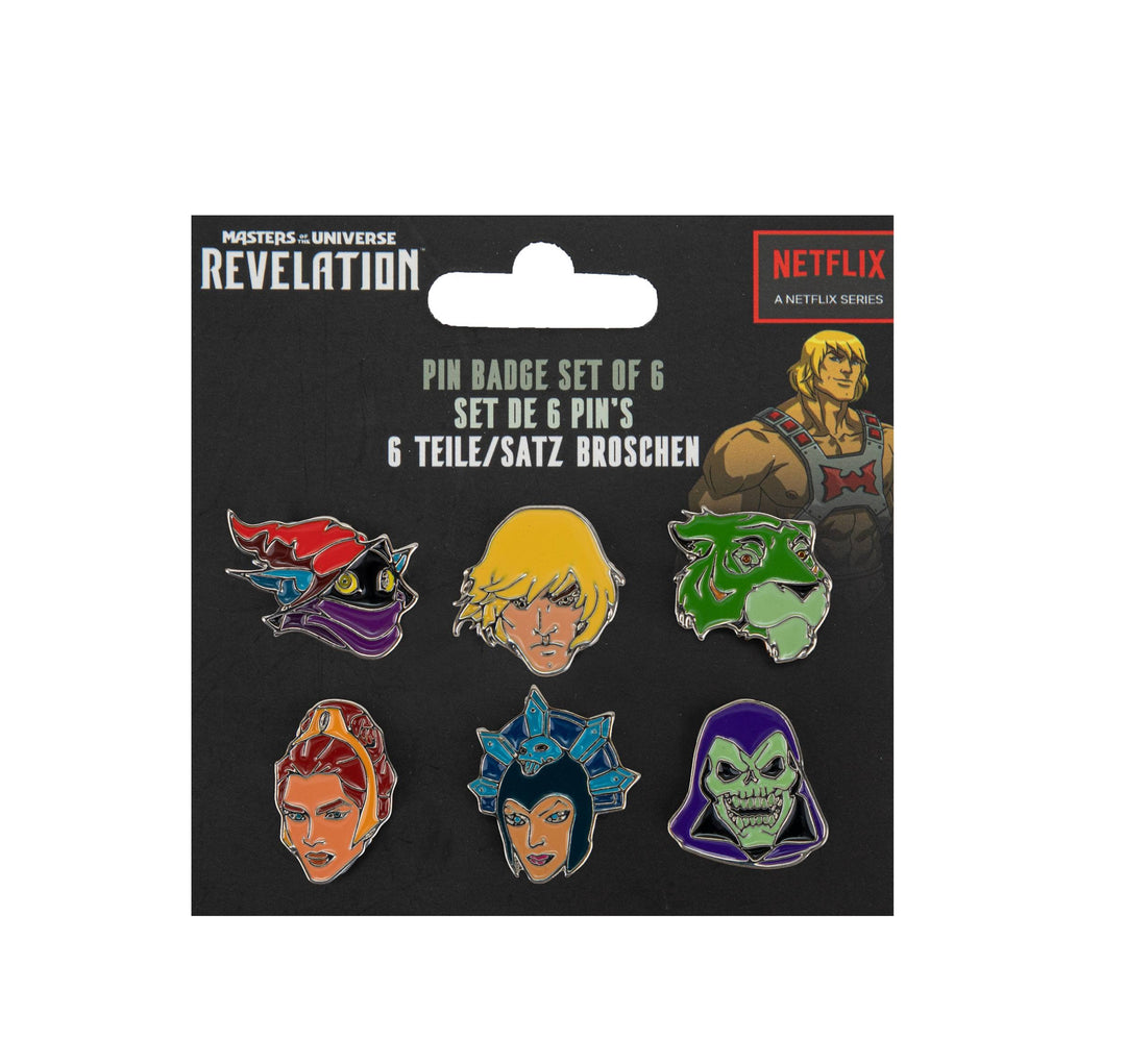 Official Masters of the Universe 6-Pack Pin Badges