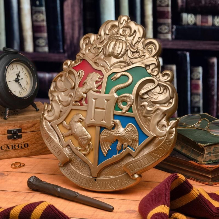 Official Harry Potter Hogwarts Crest Light with Wand Remote Control