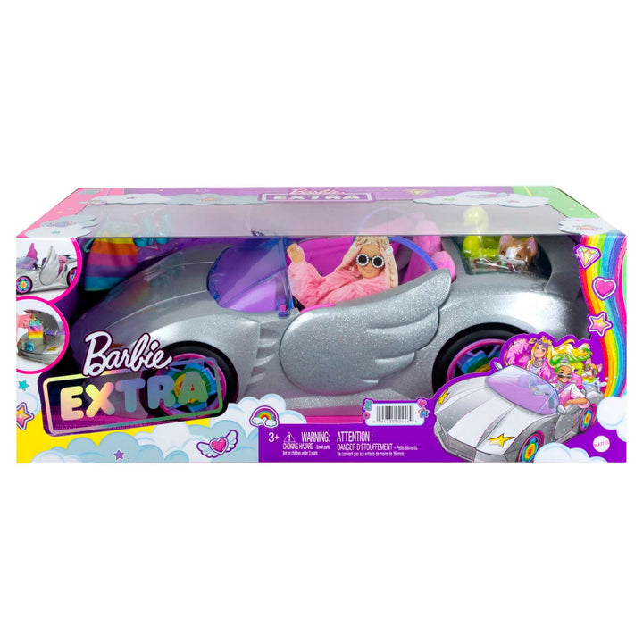 Barbie Extra Vehicle Sparkly 2-Seater Toy Convertible