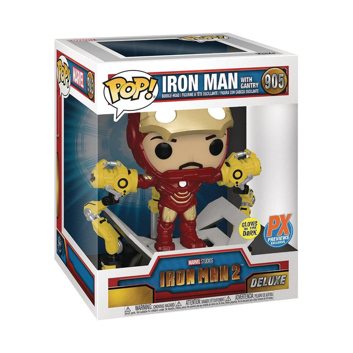 Iron Man 2 Iron Man with Gantry (Glow in the Dark) PX Previews Funko POP! Figure *Exclusive