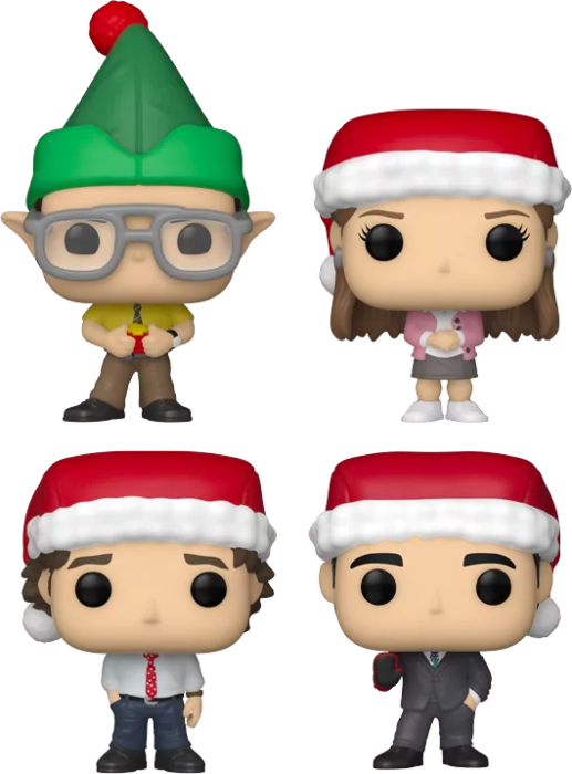 The Office 2022 Holiday Tree Box Infinity Collectables Exclusive Pocket Pop! Vinyl (4 Pack)