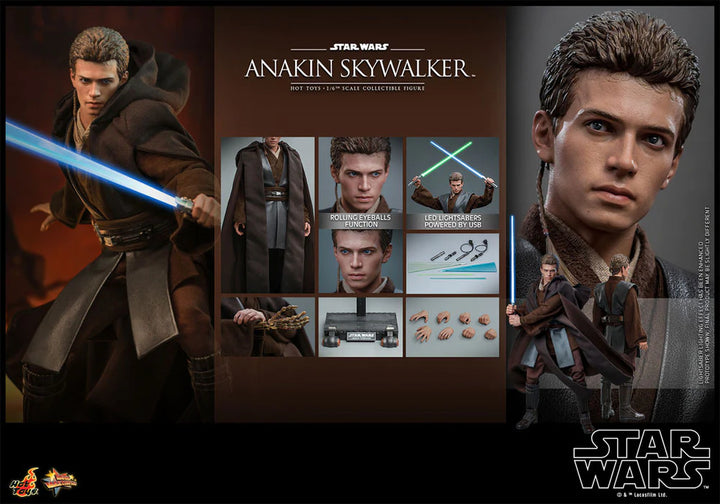 Hot Toys Star Wars Attack Of The Clones 20th Anniversary 1/6 Scale Anakin Skywalker & Padme Amidala Bundle