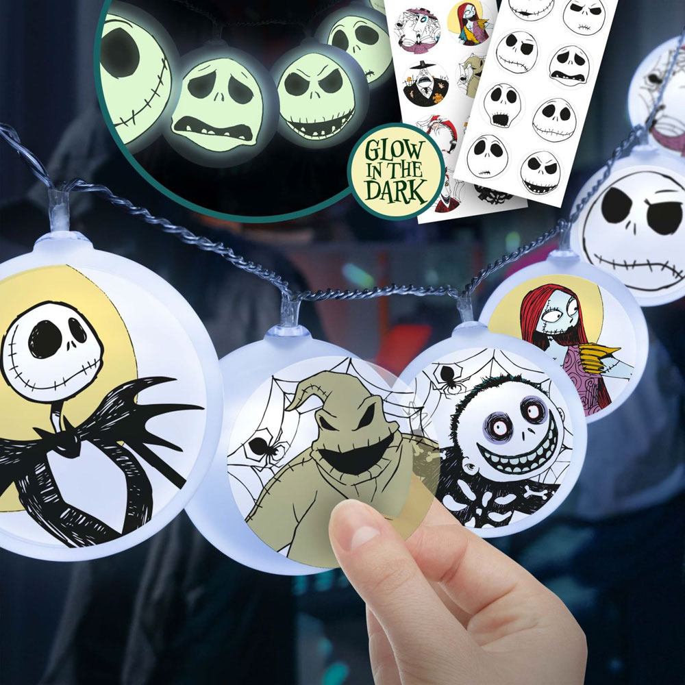 Official Nightmare Before Christmas Glow In The Dark Christmas String Lights